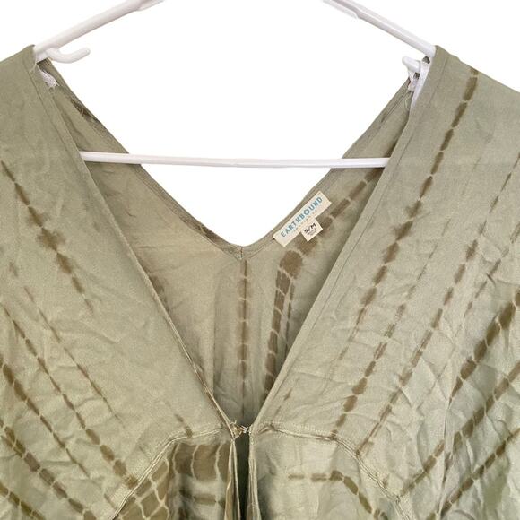 Earthbound Trading Co. Tie Dye Long Flowy bohemian Duster lightweight olive OS - Picture 2 of 12